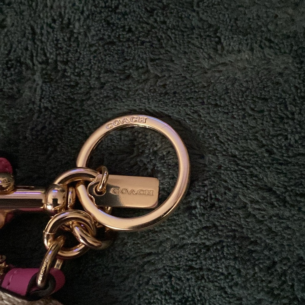 Coach Beige and Pink Coin Pouch - Picture 2 of 4